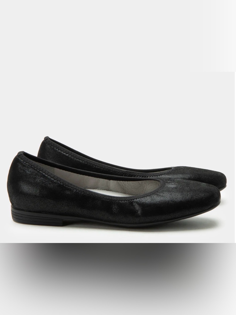 Algeria Arielle Black Leather Ballet Flats